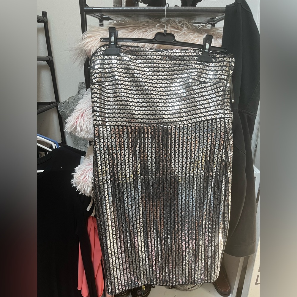 Silver studded tube top dress